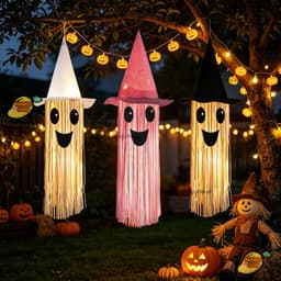 Con Ma Tua Rua Đội Mũ Phù Thủy Treo Decor Trang Trí Lễ Hội Hóa Trang Halloween 8