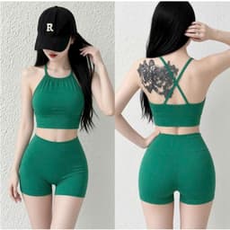 Bộ tập Gym, Yoga, Erobic cho nữ chất LuLu hàng Quảng Châu cao cấp BT902 3