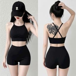 Bộ tập Gym, Yoga, Erobic cho nữ chất LuLu hàng Quảng Châu cao cấp BT902 6