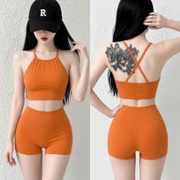 Bộ tập Gym, Yoga, Erobic cho nữ chất LuLu hàng Quảng Châu cao cấp BT902 9