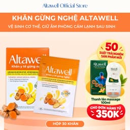 Khăn Y Tế Gừng Nghệ Altawell - Hỗ Trợ Làm Sạch Khử Mùi Giữ Ấm, Dùng Được Cho Mẹ Bầu, Mẹ Sau Sinh 1