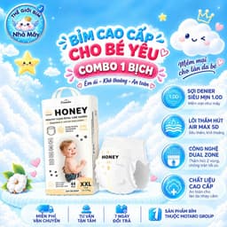 1B Tã bỉm HONEY mỏng nhẹ, mềm mại, thấm hút, đủ size cho bé 1
