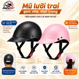Nón Bảo Hiểm Lưỡi Trai cho Nữ và Nam, phong cách thời trang Chính Hãng 1