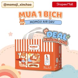 [Không Quà] Tã Bỉm Dán/Quần Momoji Air Dry NB/S/M/L/XL/XXL/XXXL Siêu Mỏng, Êm Mềm, Siêu Khô Thoáng, An Toàn Cho Bé 1