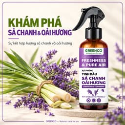 Xịt phòng tinh dầu Sả chanh & Oải Hương - hỗ trợ đuổi muỗi, côn trùng. Chai xịt thơm phòng tinh dầu 5
