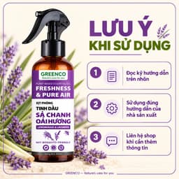 Xịt phòng tinh dầu Sả chanh & Oải Hương - hỗ trợ đuổi muỗi, côn trùng. Chai xịt thơm phòng tinh dầu 2