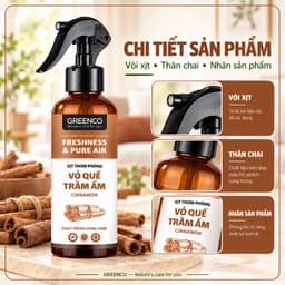 Chai xịt phòng tinh dầu Sả Chanh, Bạc Hà giúp thơm phòng, hỗ trợ đuổi muỗi và côn trùng nhanh chóng 5