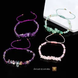 Vòng Tay Đá Phong Thủy Tự Nhiên, Đá Năng Lượng Hợp Mệnh Cho Nữ Có Thể Điều Chỉnh Kích Thước 4