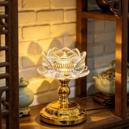 Combo 2 Đèn Thờ Hoa Sen Dùng 2 Viên Pin AA,Đèn Thờ Trang Trí Thần Tài- Gia Tiên- Thờ Phật 7
