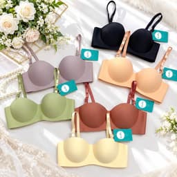 Áo ngực su cúp ngang có thể tháo dây được, áo lót cúp ngang size 34-36-38-40 nâng 3cm chất su mềm mát 6