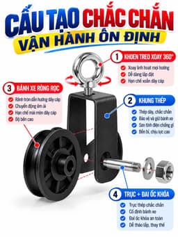 Thiết bị tập thể dục Ròng rọc đứng Ròng rọc im lặng. Ròng rọc thiết bị ba đầu và lưng 1
