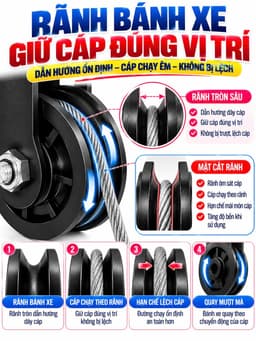 Thiết bị tập thể dục Ròng rọc đứng Ròng rọc im lặng. Ròng rọc thiết bị ba đầu và lưng 3