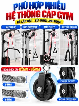 Thiết bị tập thể dục Ròng rọc đứng Ròng rọc im lặng. Ròng rọc thiết bị ba đầu và lưng 6