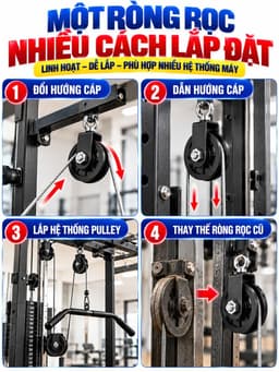 Thiết bị tập thể dục Ròng rọc đứng Ròng rọc im lặng. Ròng rọc thiết bị ba đầu và lưng 8
