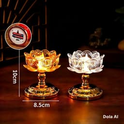 ĐÈN THỜ HOA SEN DÙNG PIN AA ,KÍCH THƯỚC 10X805CM,1 CĂP 2 ĐÈN ĐẶT BÀN THỜ GIA TIÊN 2