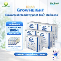 Sữa Nước Nuvi Grow Height ( 5 Thùng Tặng 4 Vỉ Chuối 180ml)- Hộ Trợ Phát Triển Chiều Cao 2