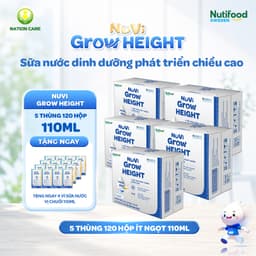 Sữa Nước Nuvi Grow Height ( 5 Thùng Tặng 4 Vỉ Chuối 110ml  )- Hộ Trợ Phát Triển Chiều Cao 2