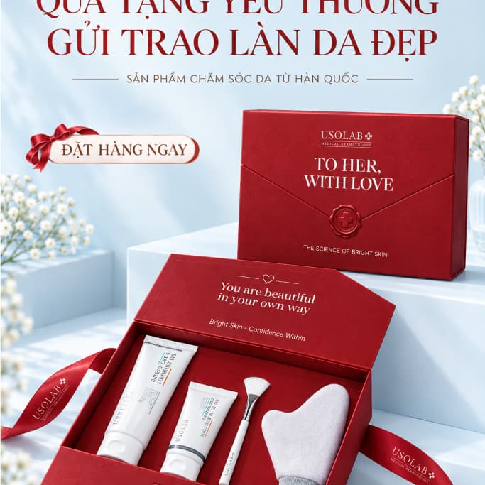 [Set Quà] Combo Kem Dưỡng Trắng Body Bio Intensive Light Cream+ Ủ Trắng Da Mặt Whitening Face Mask USOLAB