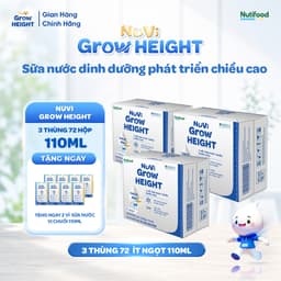 Sữa Nước Nuvi Grow Height ( 3 Thùng Ít Ngọt Tặng 2 Vỉ Chuối110ml)-Hộ Trợ Phát Triển Chiều Cao 2
