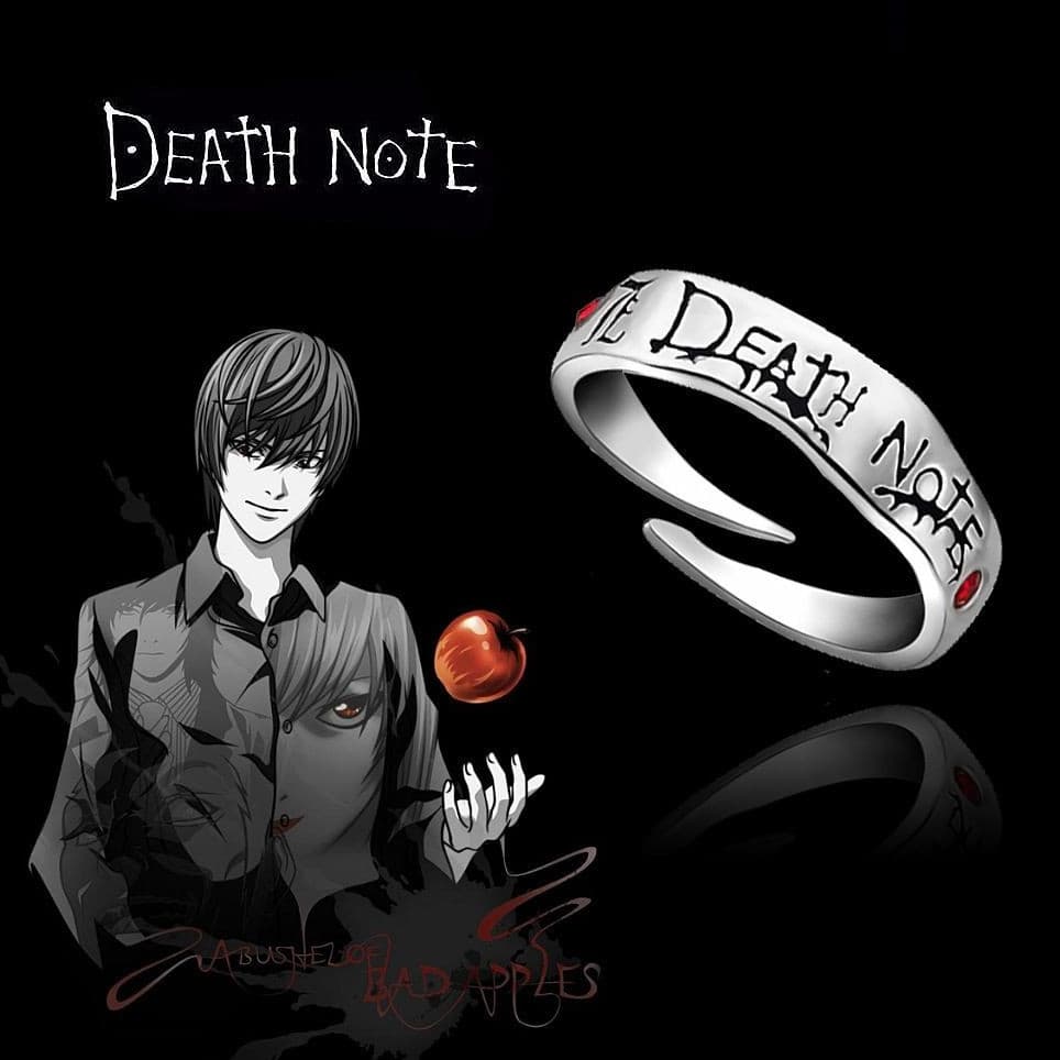 Nhẫn DEATH NOTE Yagami Light - Nhẫn Cosplay Nhân Vật Cuốn Sổ Tử Thần Anime Chỉnh Size