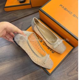 [ Giày Dép Huyền My ] Giày Búp Bê Nữ Đính Đá Độn Đế 4cm Phối Nơ Hàng Cao Cấp Full Hộp - LT71 2