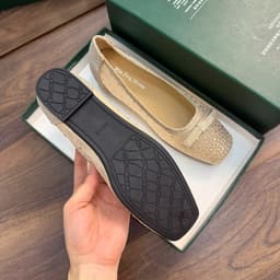 [ Giày Dép Huyền My ] Giày Búp Bê Nữ Đính Đá Độn Đế 4cm Phối Nơ Hàng Cao Cấp Full Hộp - LT71 6