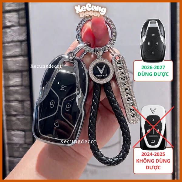 [2026-2027] Ốp Chìa Khóa VinFast VF6 VF7 VF8 VF9 2026 TPU Cao Cấp Ôm Sát Chìa Zin Chống Xước Bền Đẹp