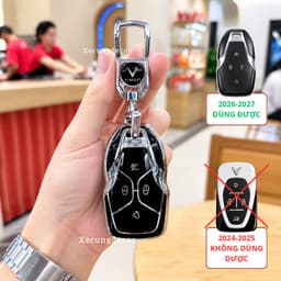 Ốp chìa khoá Vinfast VF6, VF7, VF8, VF9 2026-2027 kèm móc, ốp khoá TPU chống trầy chống bụi form zin 5