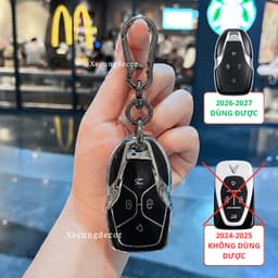 Ốp chìa khoá Vinfast VF6, VF7, VF8, VF9 2026-2027 kèm móc, ốp khoá TPU chống trầy chống bụi form zin 3