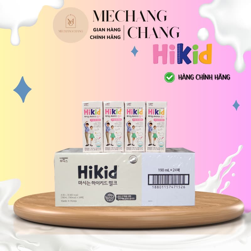 [HÀNG CHÍNH HÃNG] Sữa nước pha sẵn Hikid dung tích 19ml thùng 24 hộp cho trẻ từ 1 tuổi