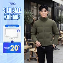 Áo Phao Nam DGC Cổ Đứng Cao Cấp - Lót Bông Siêu Nhẹ, Giữ Ấm Vượt Trội, Cản Gió Tốt WAJKBE150M-S 1