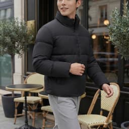 Áo Phao Nam DGC Cổ Đứng Cao Cấp - Lót Bông Siêu Nhẹ, Giữ Ấm Vượt Trội, Cản Gió Tốt WAJKBE150M-S 2