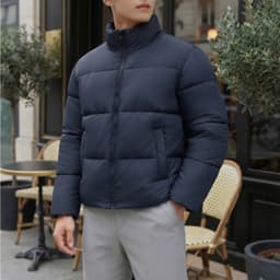 Áo Phao Nam DGC Cổ Đứng Cao Cấp - Lót Bông Siêu Nhẹ, Giữ Ấm Vượt Trội, Cản Gió Tốt WAJKBE150M-S 6