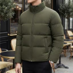 Áo Phao Nam DGC Cổ Đứng Cao Cấp - Lót Bông Siêu Nhẹ, Giữ Ấm Vượt Trội, Cản Gió Tốt WAJKBE150M-S 7