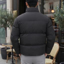 Áo Phao Nam DGC Cổ Đứng Cao Cấp - Lót Bông Siêu Nhẹ, Giữ Ấm Vượt Trội, Cản Gió Tốt WAJKBE150M-S 3