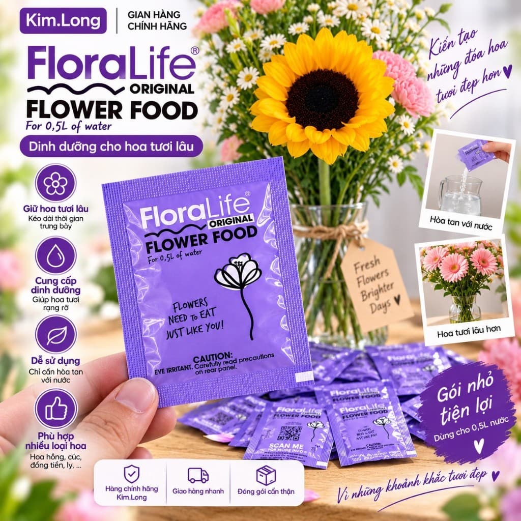 Gói Thuốc LORALIFE Mỹ - Dưỡng Hoa Lâu Tàn, Không Hôi Nước