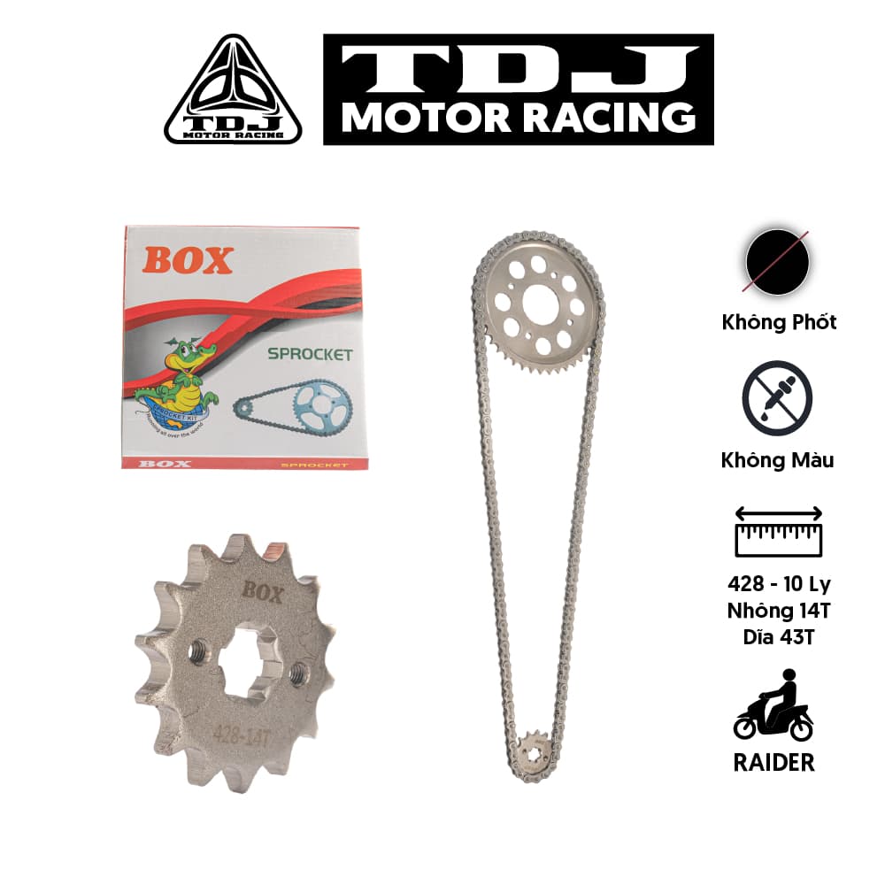 Bộ Nhông Sên Dĩa Zin Raider Thương Hiệu BOX