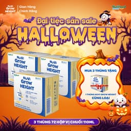 Sữa Nước Nuvi Grow Height ( 3 Thùng Tặng 1 Thùng Chuối 180ml)- Hộ Trợ Phát Triển Chiều Cao 1