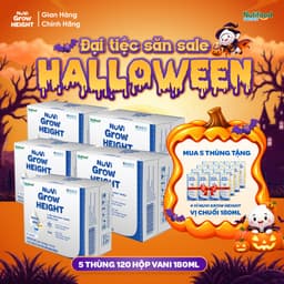 Sữa Nước Nuvi Grow Height ( 5 Thùng Tặng 4 Vỉ Chuối 180ml)- Hộ Trợ Phát Triển Chiều Cao 1