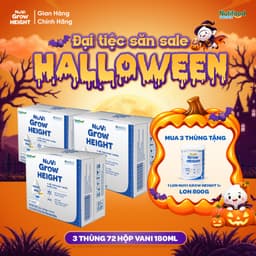 Sữa Nước Nuvi Grow Height ( 3 Thùng Ít Ngọt 180ml Tặng 1 Lon 1+)-Hộ Trợ Phát Triển Chiều Cao 1