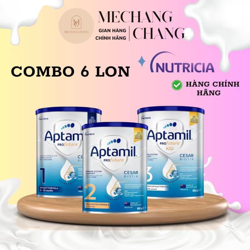 [COMBO 6 ] Date 2028- Sữa Aptamil New Zeland nhập khẩu nguyên hộp 800gram Có Tem Phụ date xa