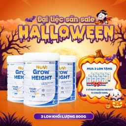 Sữa Bột Nuvi Grow Height 2+(3 Lon 800G Tặng 3 Vỉ SNPS )Phát Triển Chiều Cao Cho Trẻ Trên 2 Tuổi 1