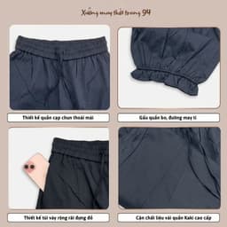 Quần Boom Bèo Gấu Vải Kaki Hàn Phong Cách Hàn Quốc Trẻ Trung Cho Nàng Cá Tính (M005) XƯỞNG MAY THỜI TRANG NỮ 94 3