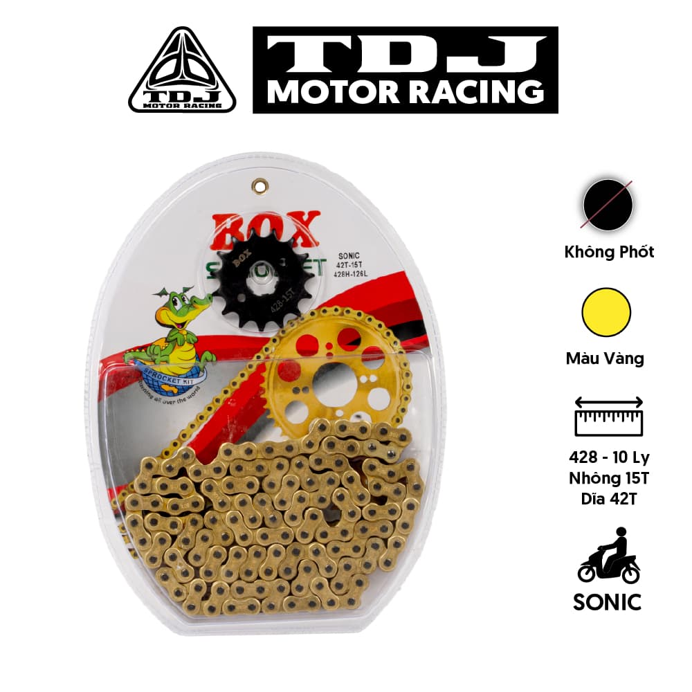 Bộ Nhông Sên Dĩa Kiểu SONIC (Màu Vàng) Thương Hiệu BOX