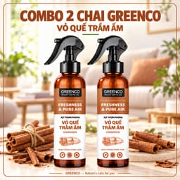 [COMBO 2] Xịt phòng tinh dầu Sả Chanh, Bạc Hà, Quế Greenco giúp thơm phòng, xua đuổi muỗi côn trùng, khử mùi 9