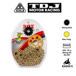 Bộ Nhông Sên Dĩa Kiểu (Màu Vàng) RAIDER FI Thương Hiệu BOX 1