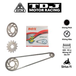 Bộ Nhông Sên Dĩa Zin SIRIUS FI Thương Hiệu BOX 1