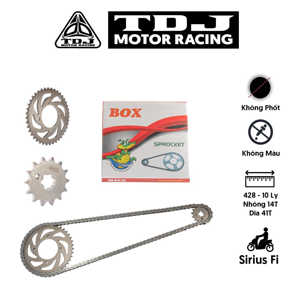 Bộ Nhông Sên Dĩa Zin SIRIUS FI Thương Hiệu BOX