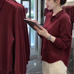 (47-90 KG) ÁO SM ĐỎ, CHẤT COTTON HÀN MÁT, FORM RỘNG LỊCH SỰ, CHE KHUYẾT ĐIỂM TỐT 5