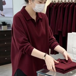 (47-90 KG) ÁO SM ĐỎ, CHẤT COTTON HÀN MÁT, FORM RỘNG LỊCH SỰ, CHE KHUYẾT ĐIỂM TỐT 6